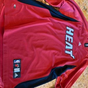 Miami Heat long sleeve shooting shirt sz LG